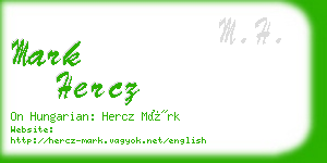 mark hercz business card